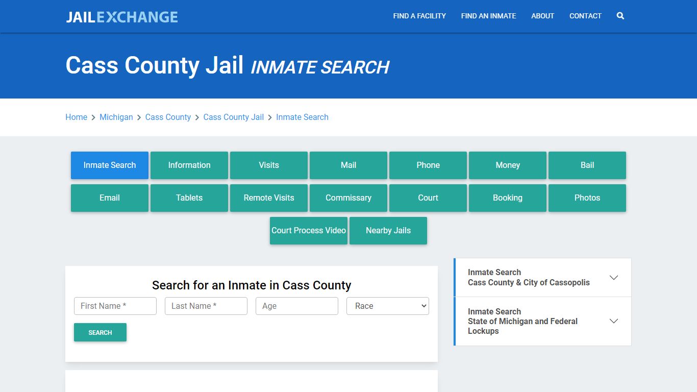 Cass County Jail, MI Inmate Search: Roster & Mugshots