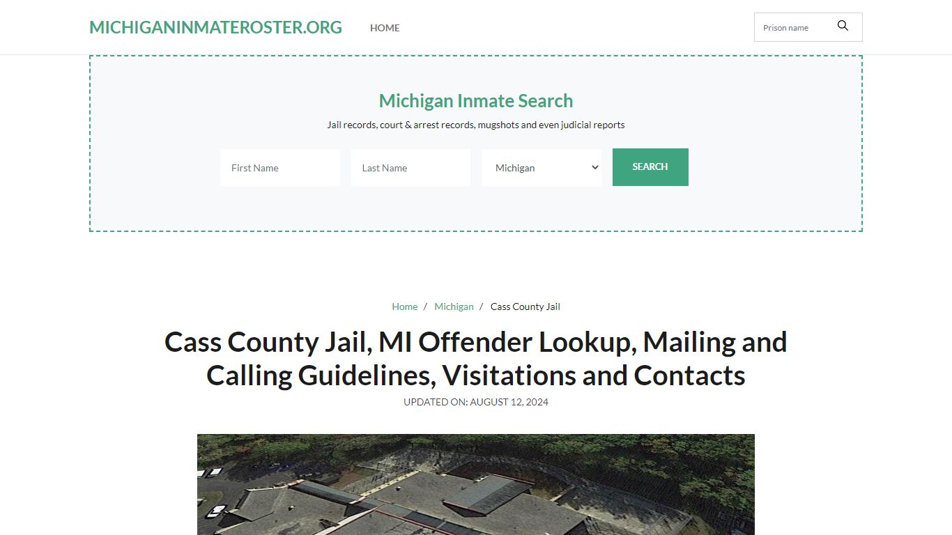 Cass County Jail - Michigan Inmate Roster